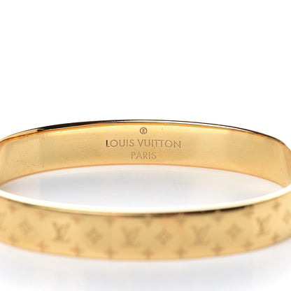 Louis Vuitton Brass Monogram Nanogram Cuff M Gold 4 of 7
