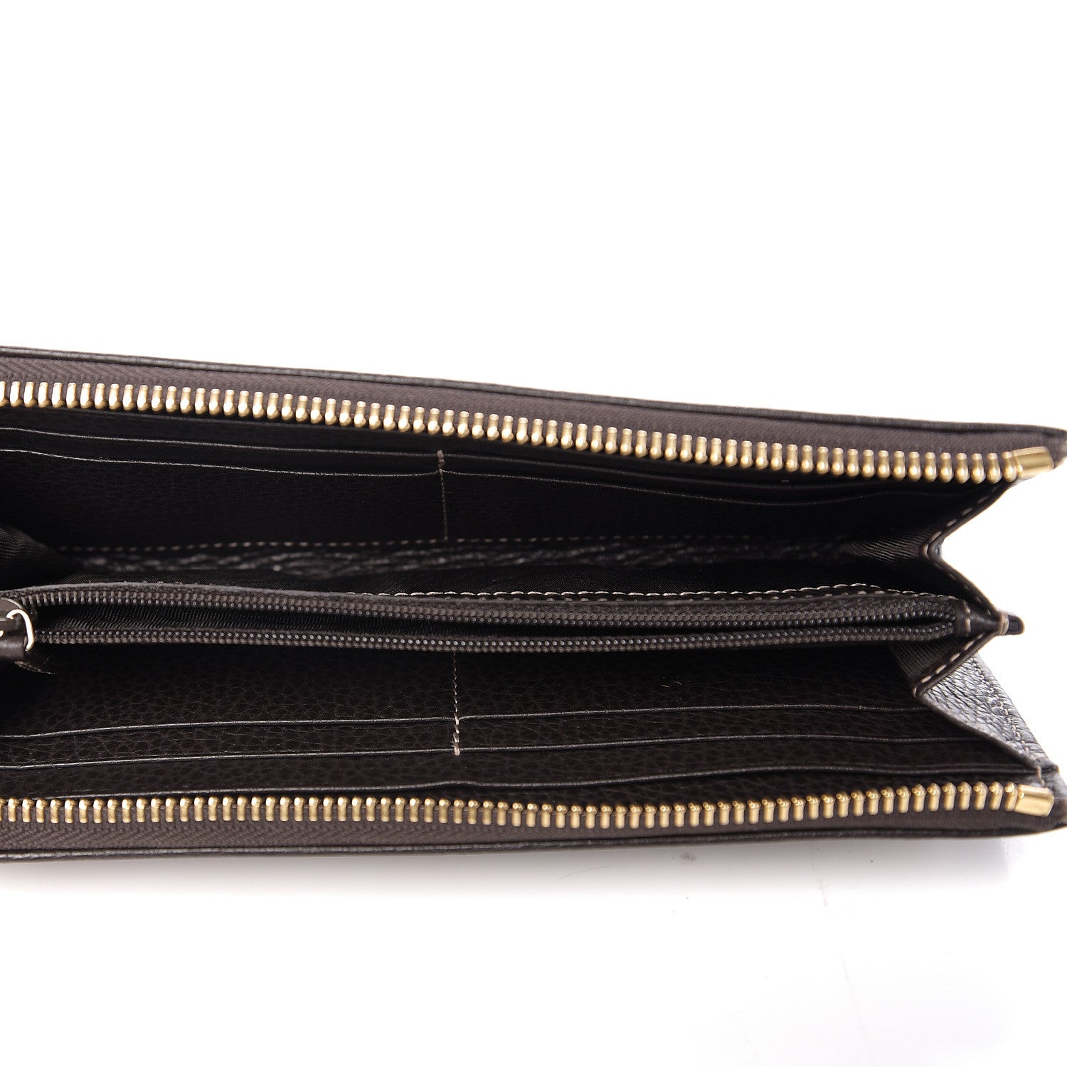 Gucci Metallic Monogram Zip Around Wallet Brown 4 of 6