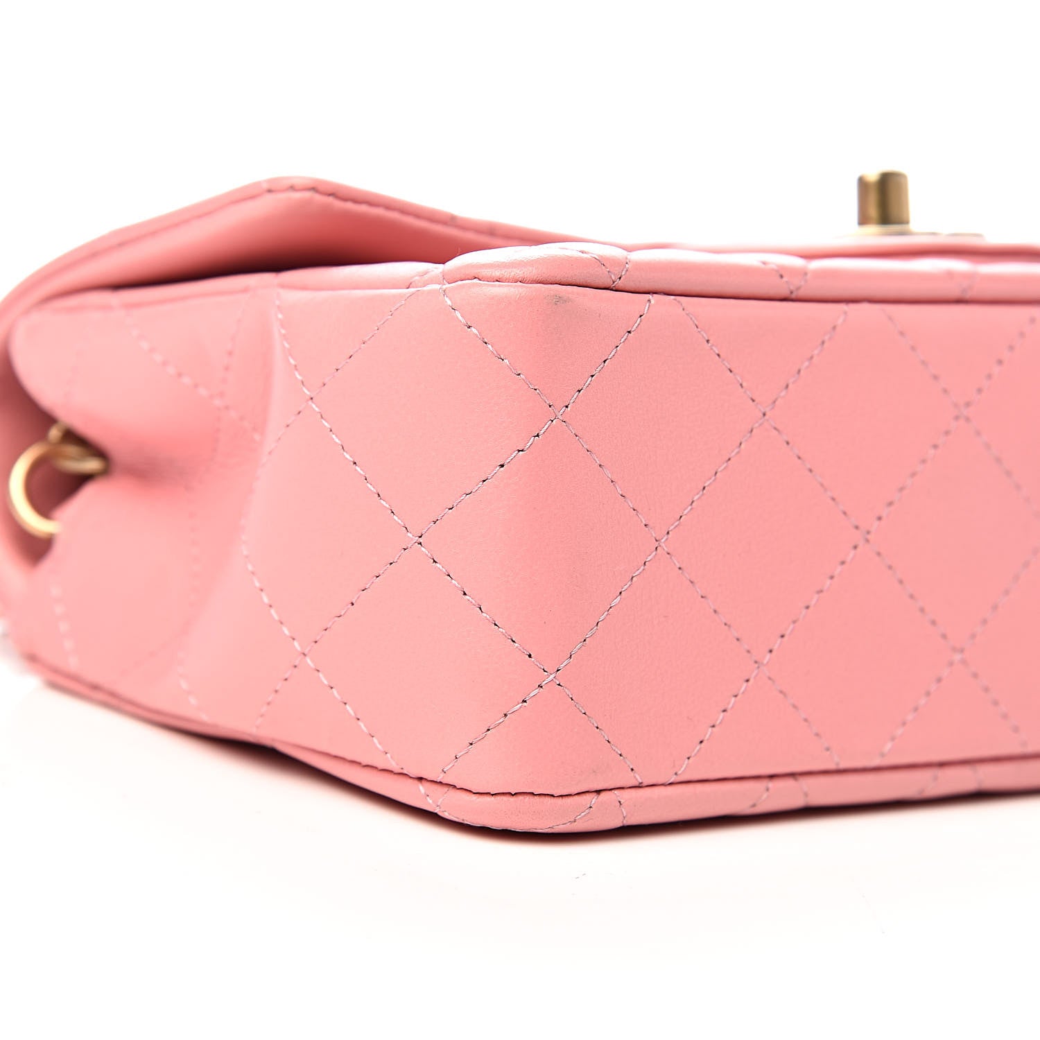 Chanel Lambskin Quilted Mini Rectangular Flap Pink 8 of 11