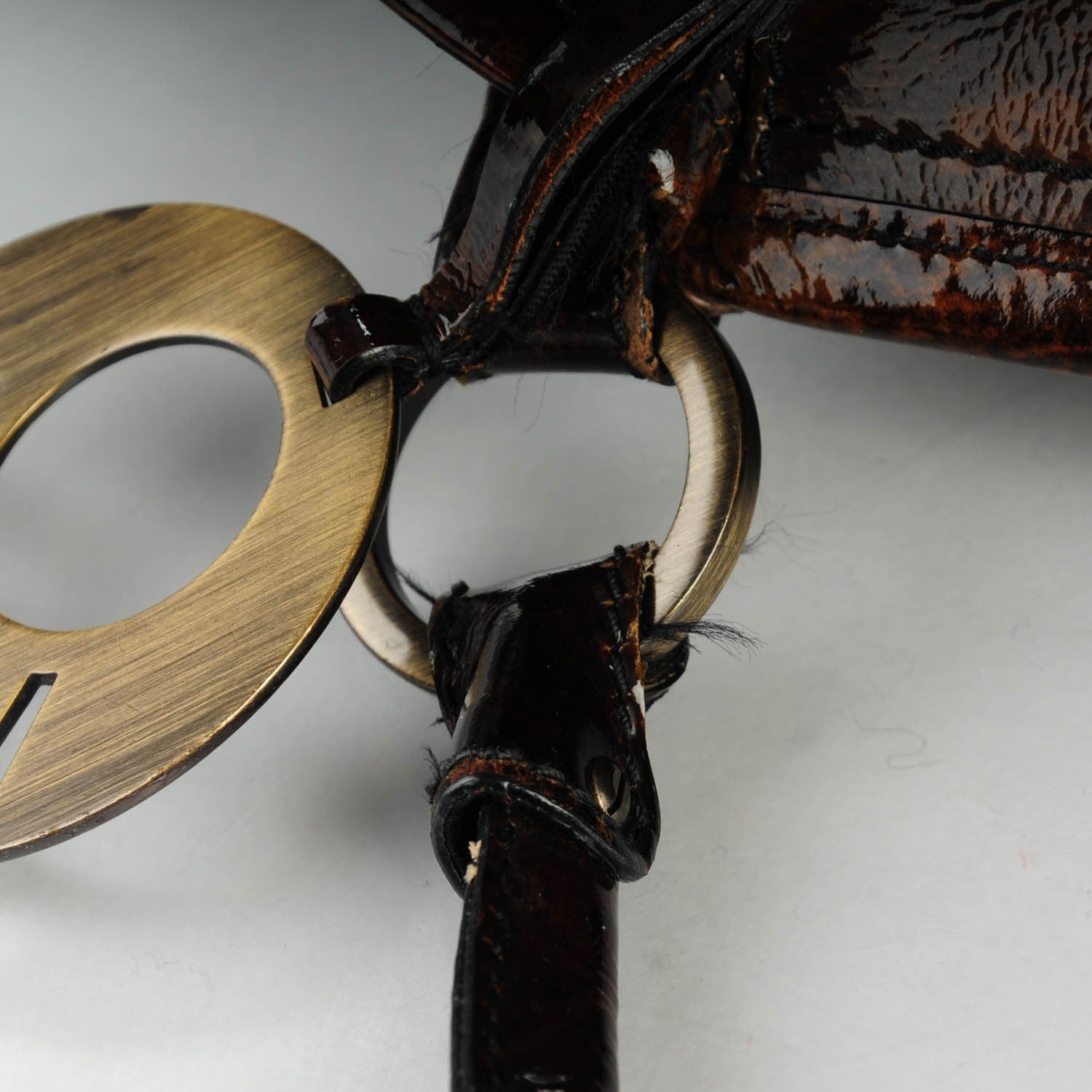 Fendi Zucca Patent Large Chef Shopper Tote Tobacco 9 of 13