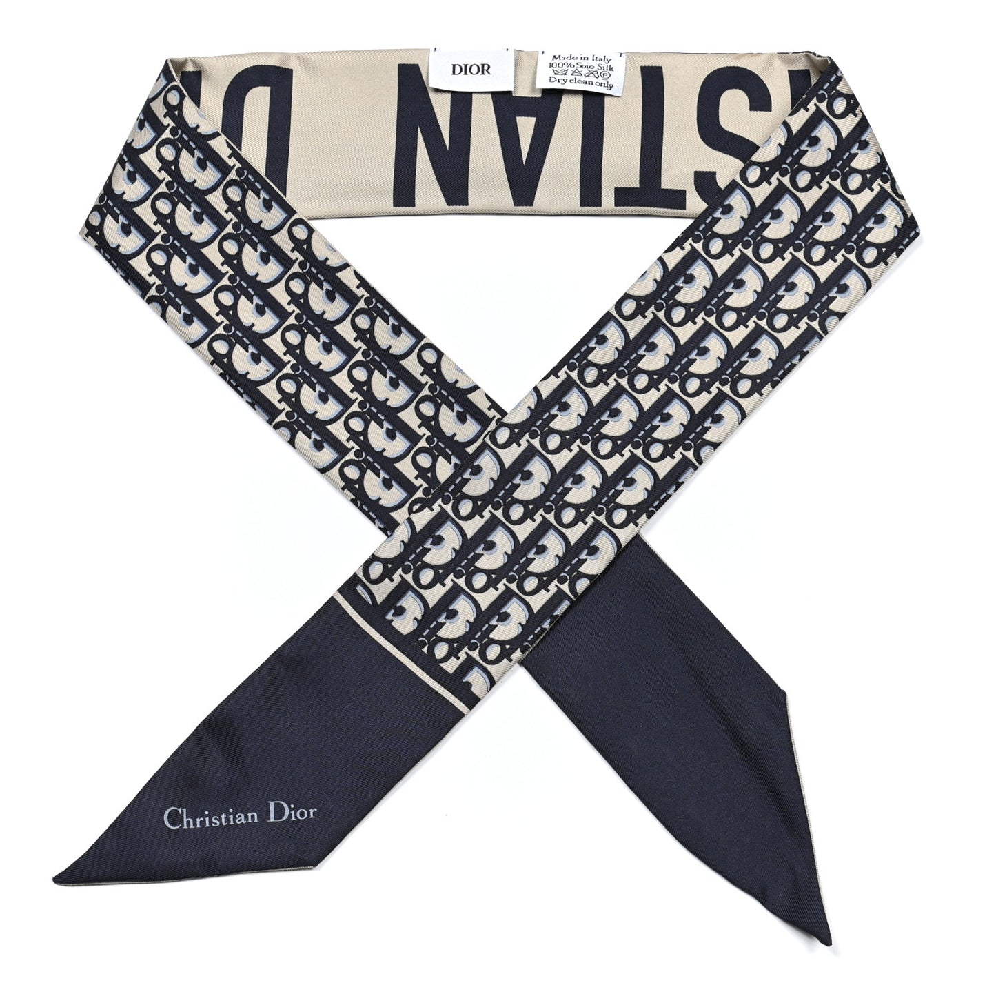 Silk Oblique Mitzah Scarf Blue