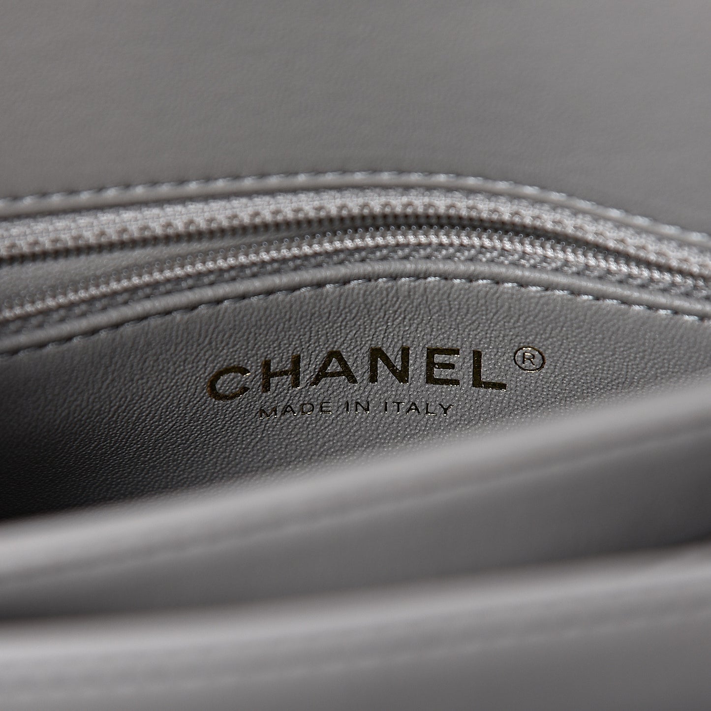 Lambskin Quilted Small Trendy CC Top Handle Flap Grey
