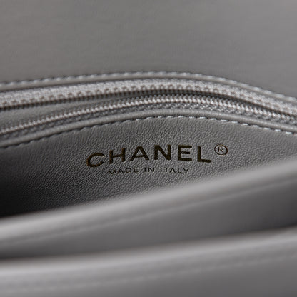 Chanel Lambskin Quilted Small Trendy CC Top Handle Flap Grey 7 of 14