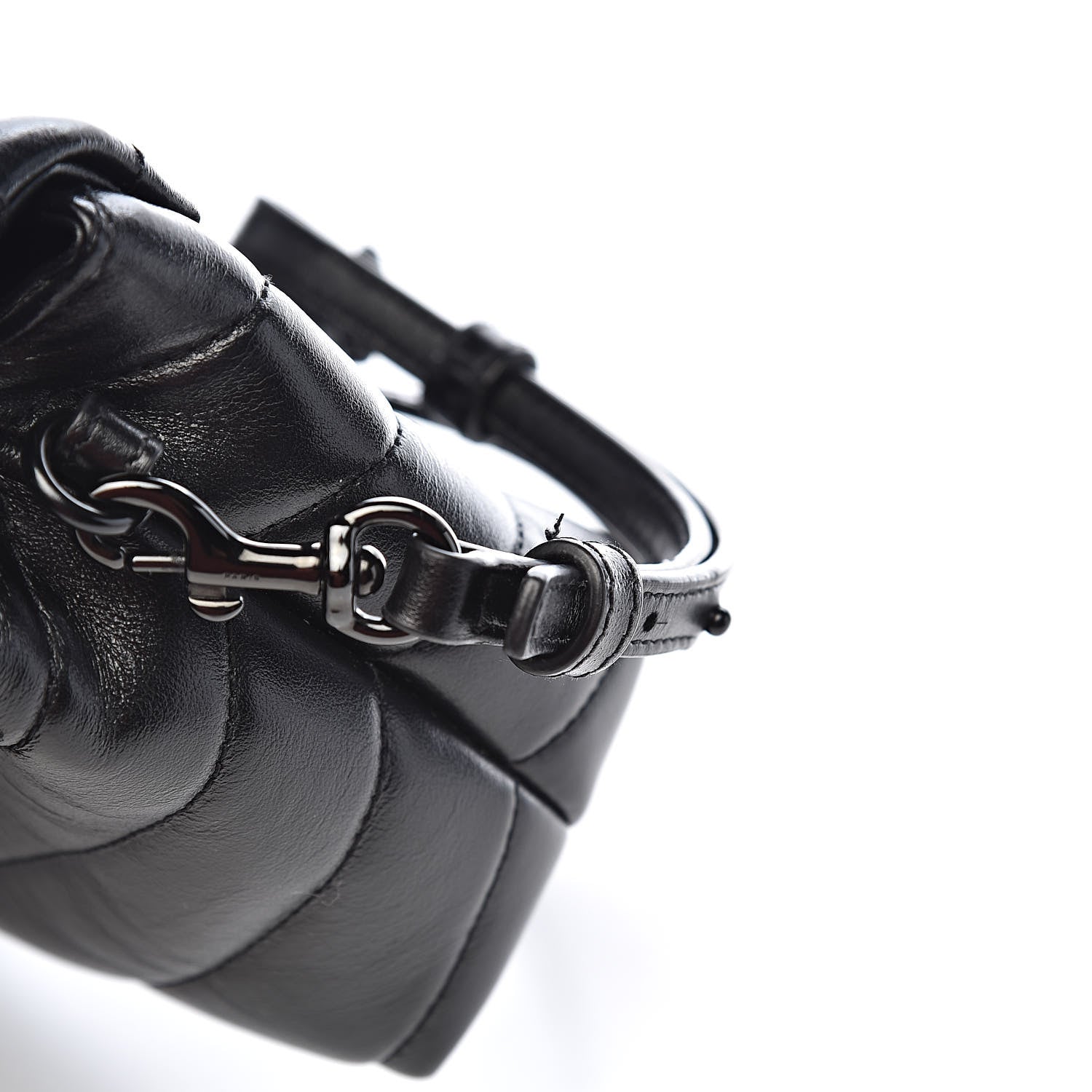 Saint Laurent Calfskin Y Quilted Monogram Toy Loulou Crossbody Bag Black 10 of 12