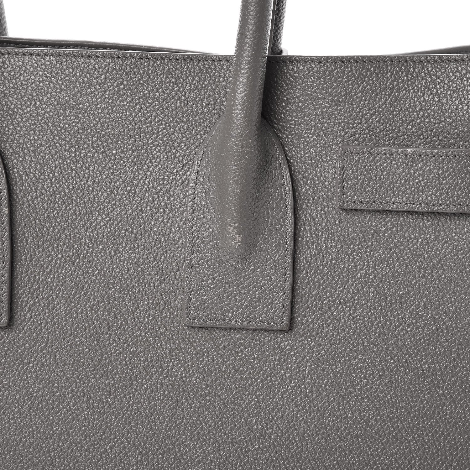 Saint Laurent Grained Calfskin Small Sac De Jour Fog 23 of 32