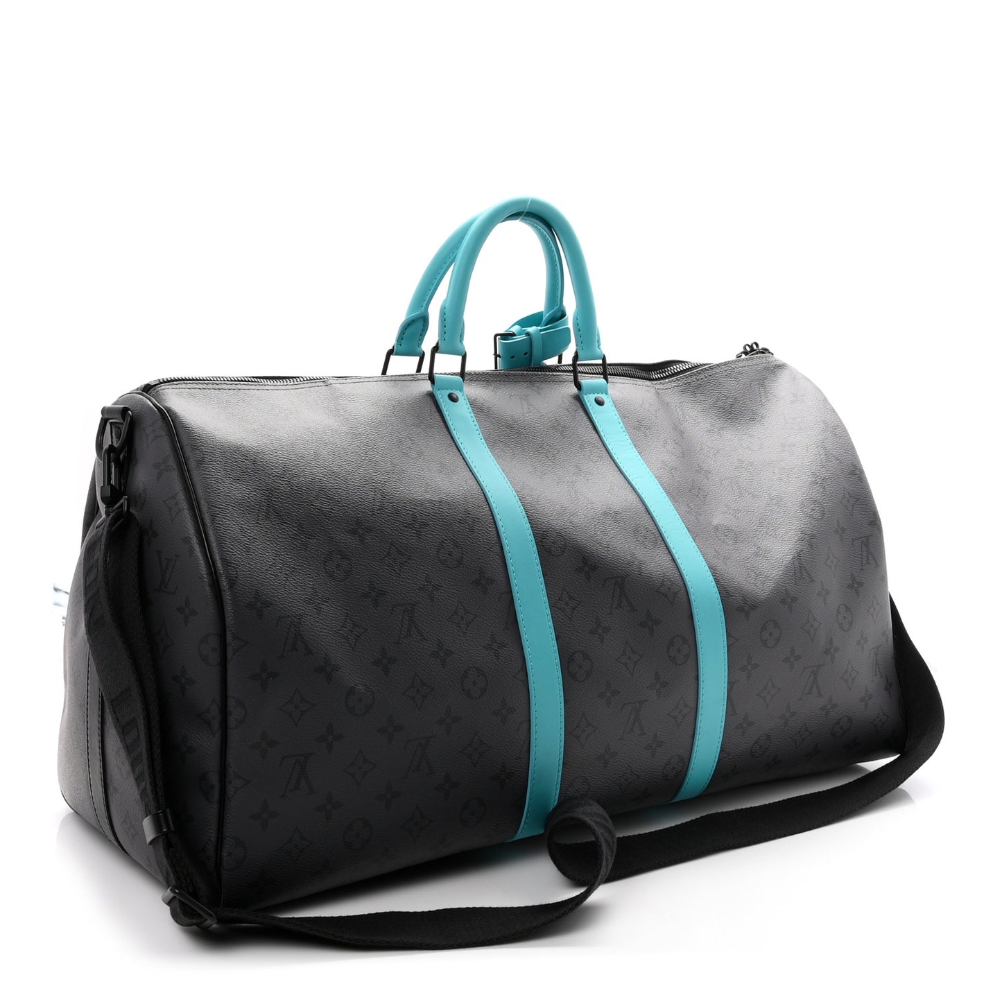 Reverse Monogram Eclipse Keepall Bandouliere 55 Turquoise