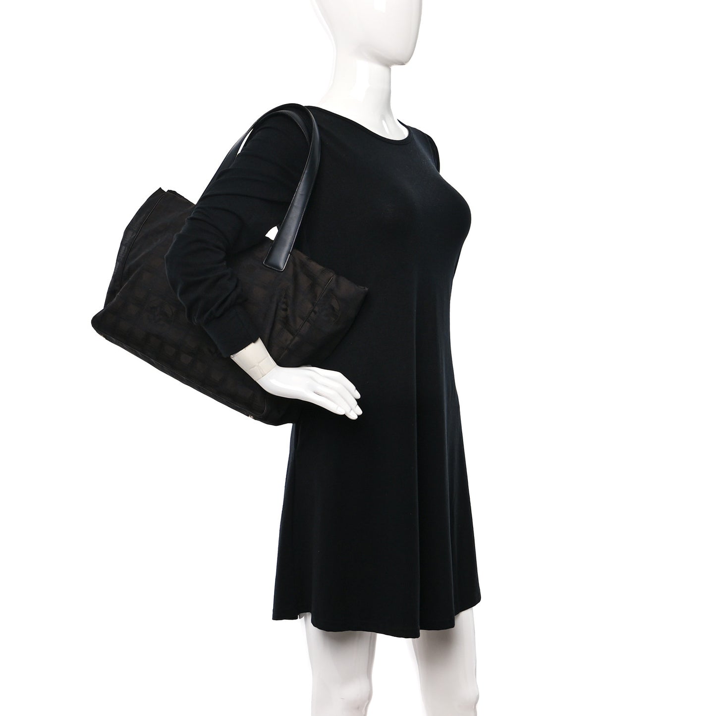 Nylon Large Travel Tote Brown