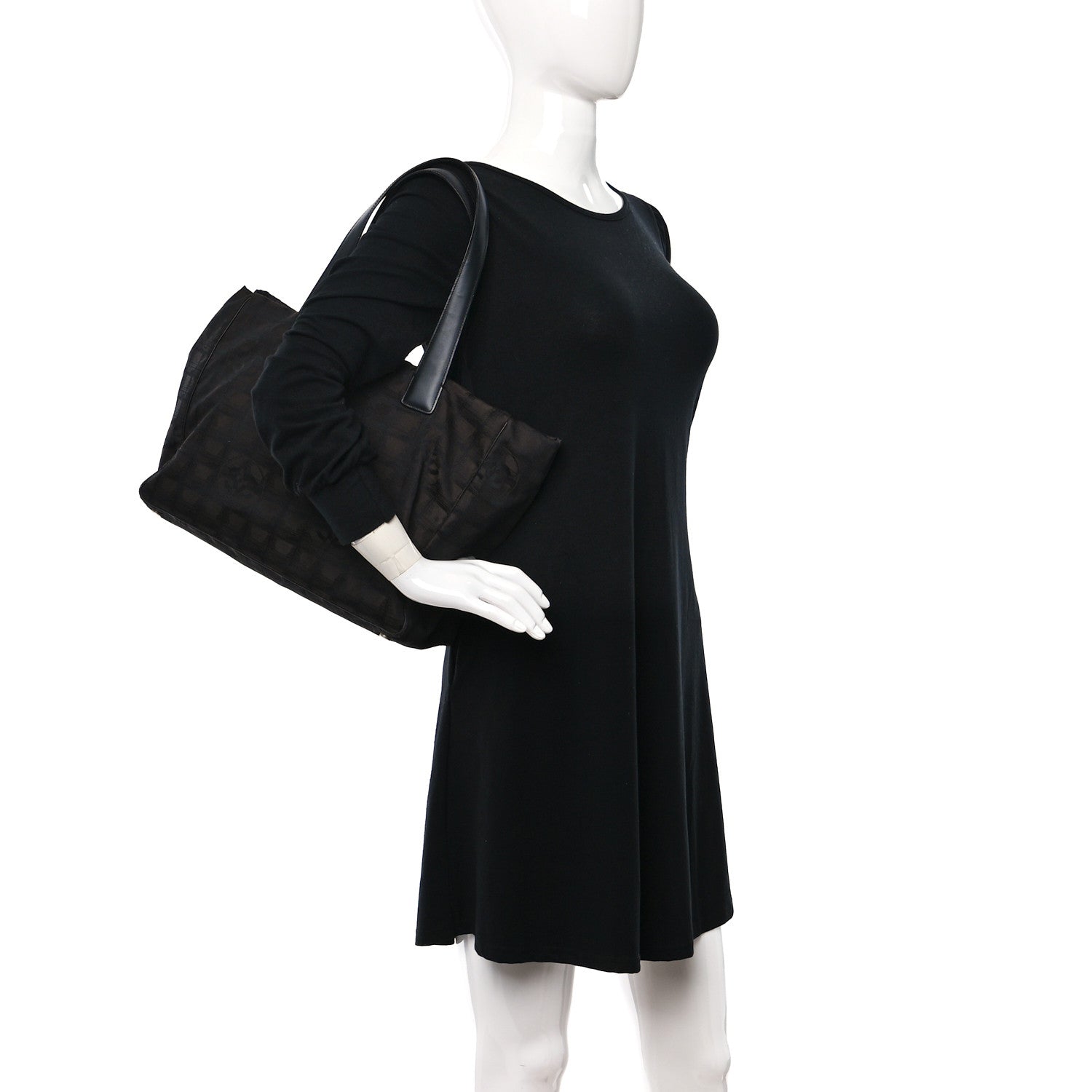 Chanel Nylon Large Travel Tote Brown 2 of 9