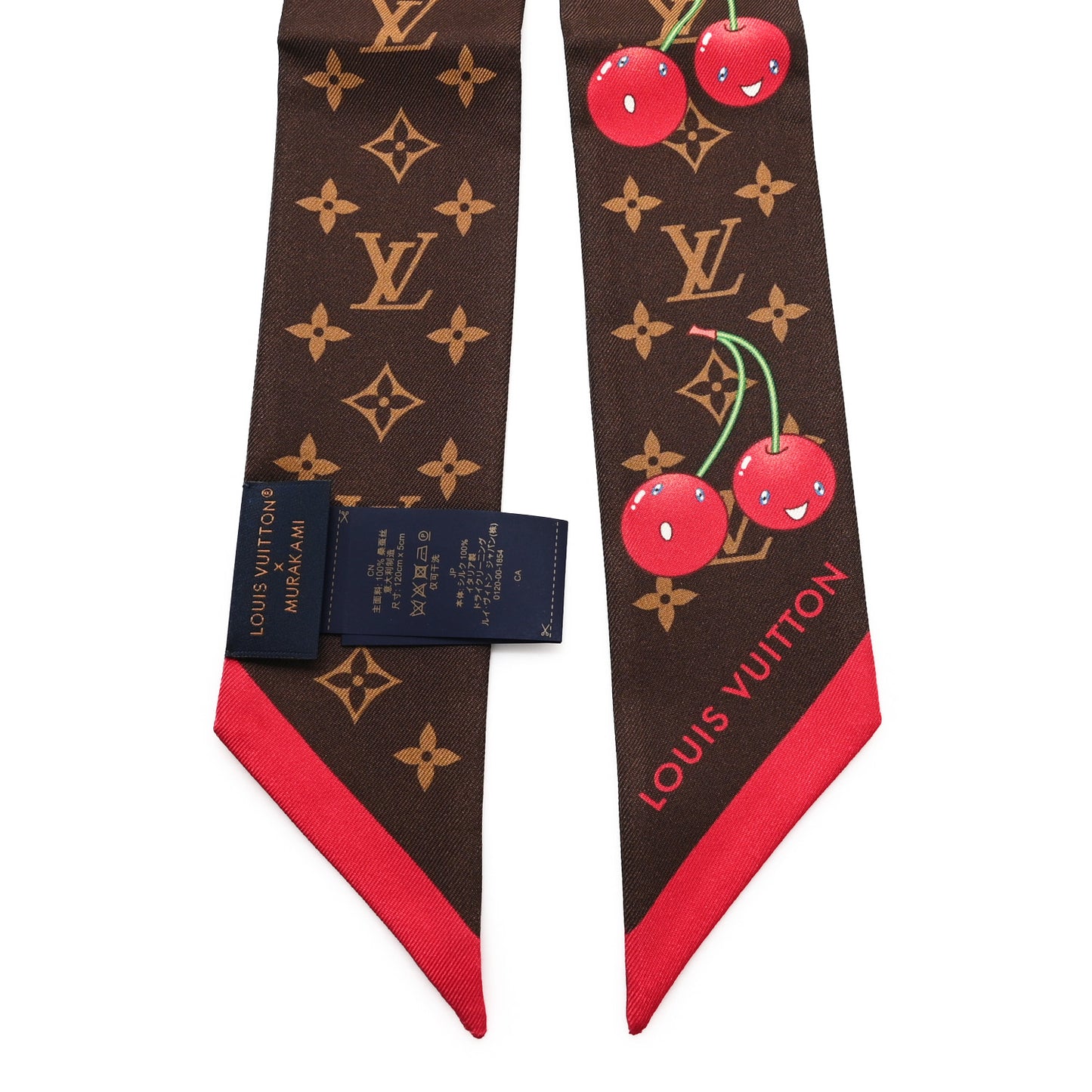 LV X TM Silk Monogram Cerises Bandeau Brown
