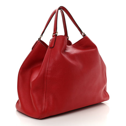 Gucci Pebbled Calfskin Large Soho Shoulder Bag Red 3 of 10