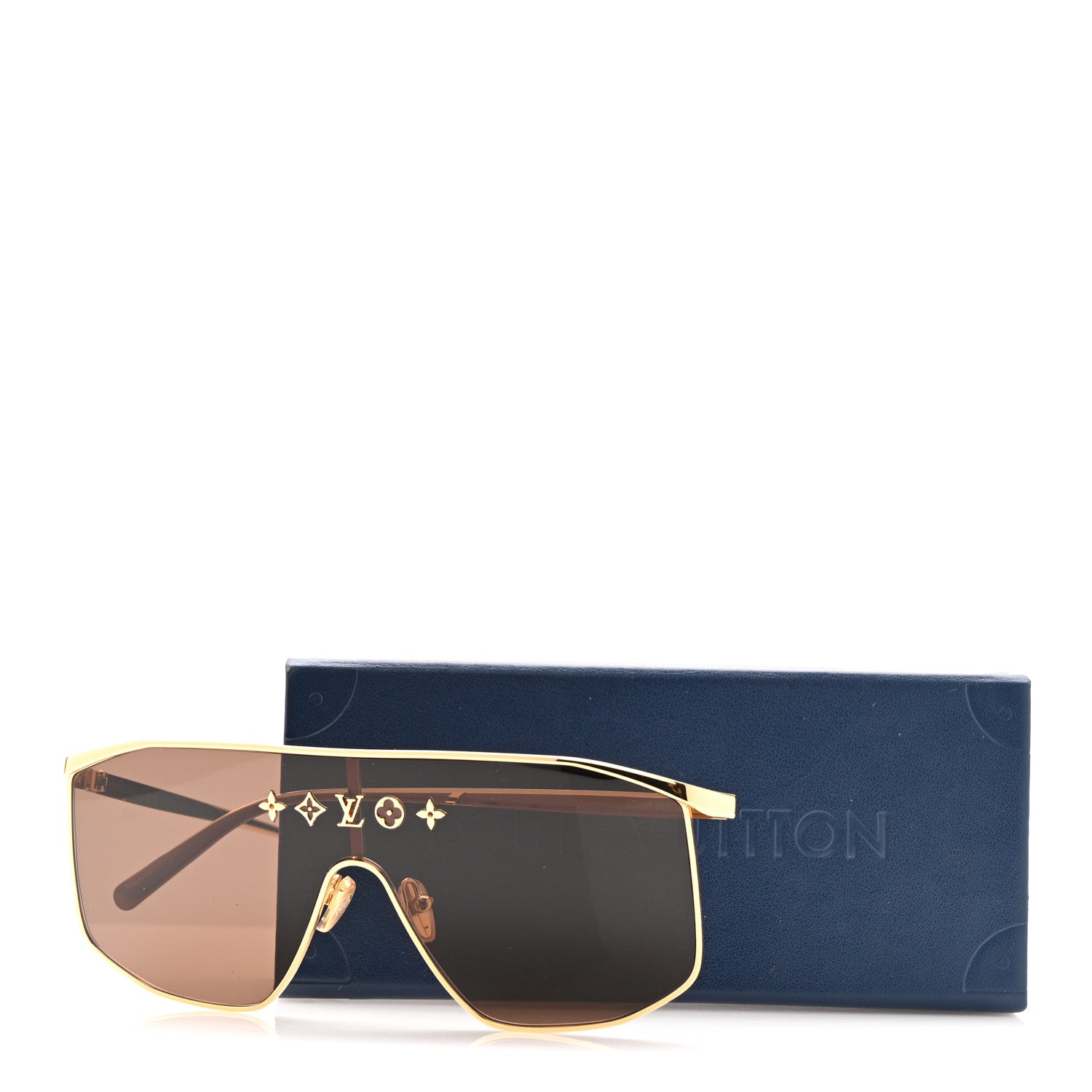 Louis Vuitton Metal LV Golden Mask Sunglasses Z1717U Gold 1805873