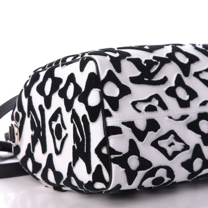 Louis Vuitton X UF Tufted Monogram Speedy Bandouliere 25 White Black 6 of 10