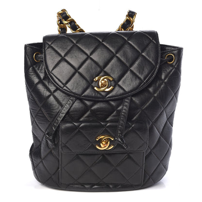 Chanel Lambskin Quilted CC Chain Backpack Black 1 of 10