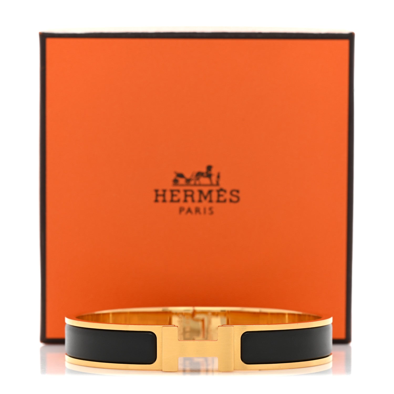 Hermes Enamel Narrow Clic Clac H Bracelet GM Black 6 of 6