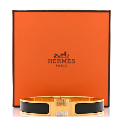 Hermes Enamel Narrow Clic Clac H Bracelet GM Black 6 of 6