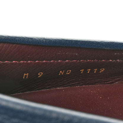 Louis Vuitton Grained Calfskin Mens Monte Carlo Car Shoe Moccasin Loafers 9 Blue 10 of 11