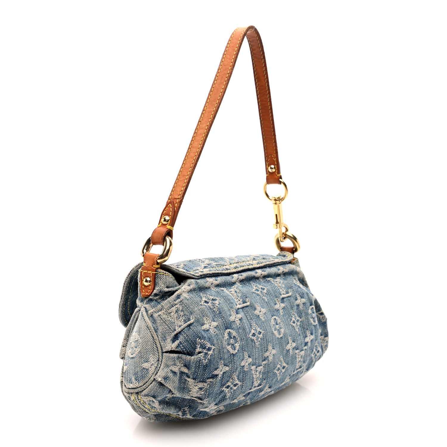 Louis Vuitton Monogram Denim Mini Pleaty Blue 3 of 9