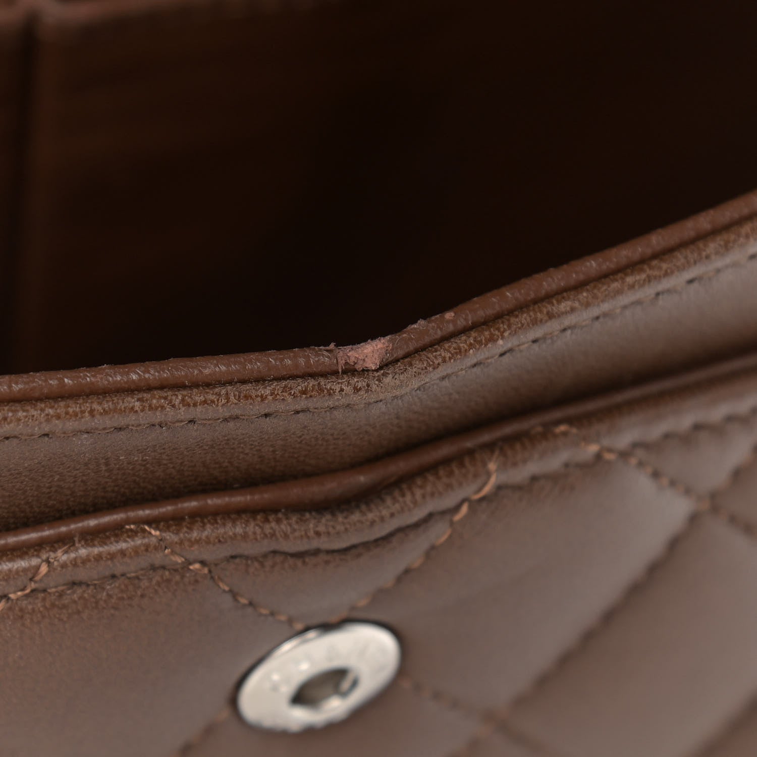 Chanel Lambskin Quilted Medium Double Flap Brown 13 of 18