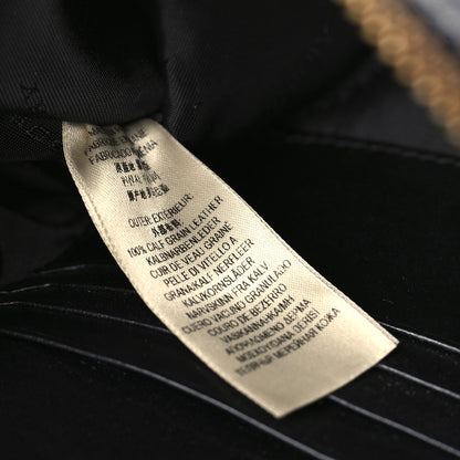 Burberry Signature Grain Calfskin Check Embossed Peyton Crossbody Clutch Bag Black 7 of 9