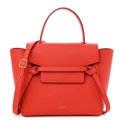 Celine Grained Calfskin Nano Belt Bag Carnelian 1 of 9
