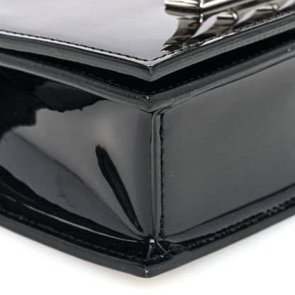 Alexander McQueen Patent Mini Jeweled Knuckle Satchel Black 8 of 10