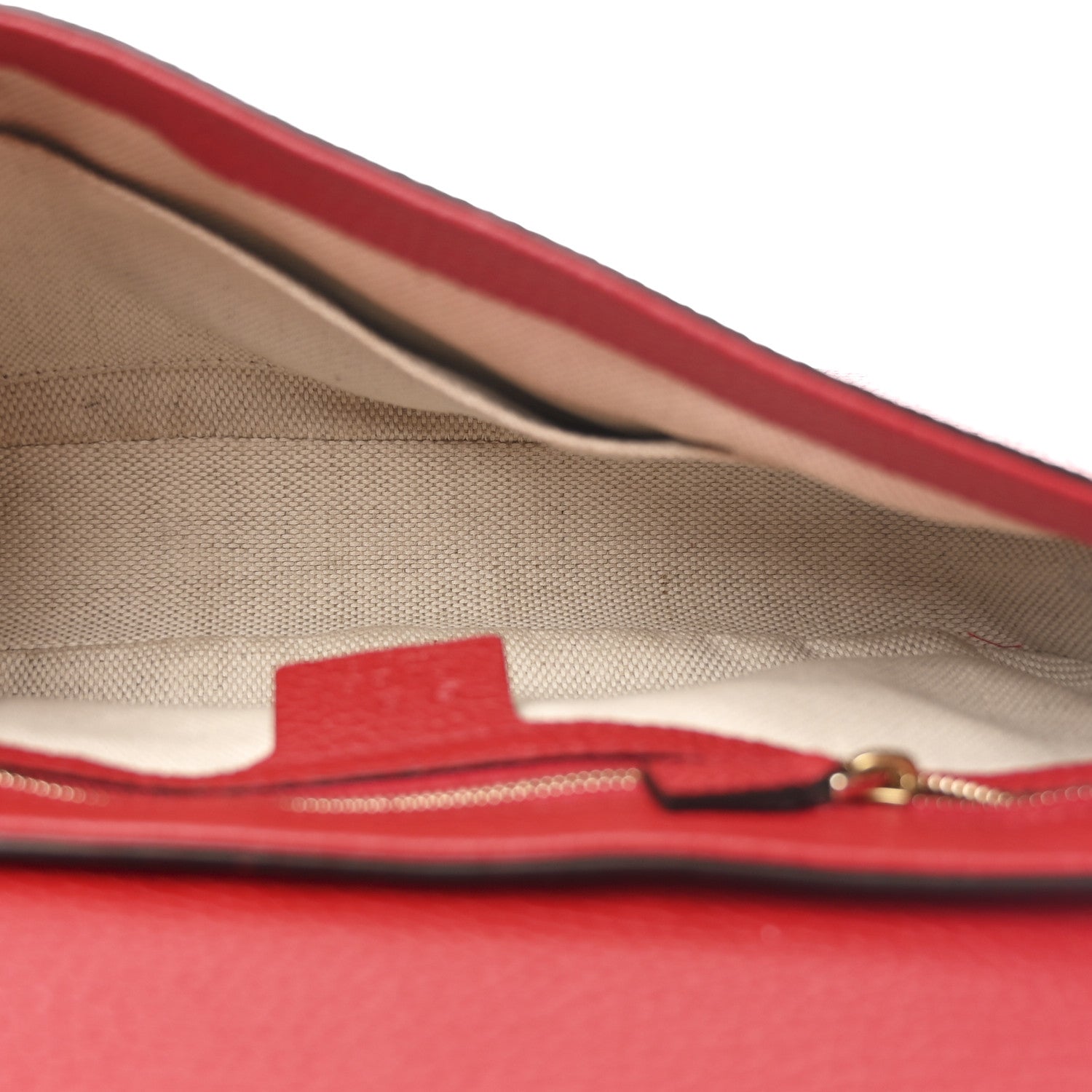 Gucci Pebbled Calfskin Medium Soho Flap Crossbody Vibrant Red 5 of 10