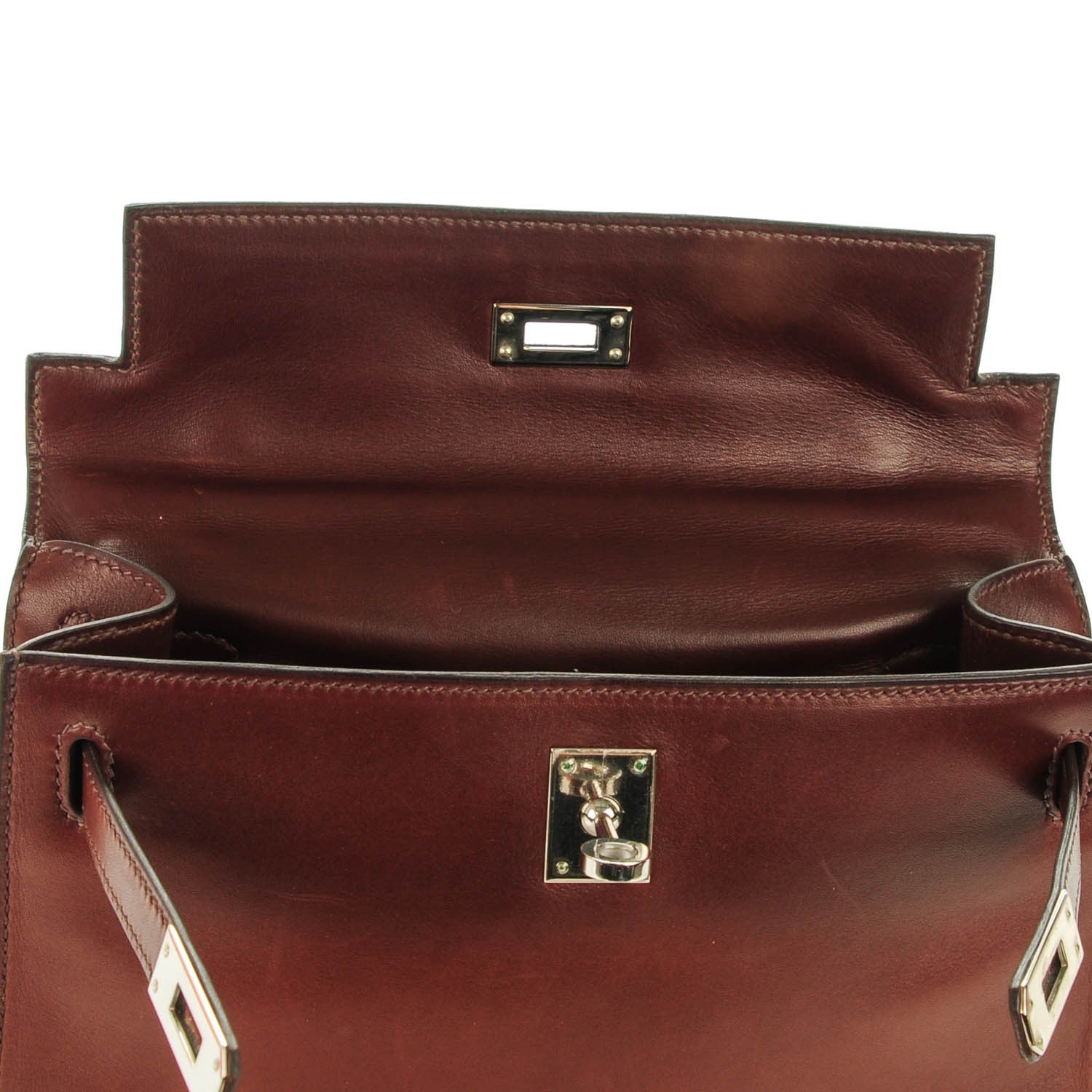 Hermes Evercalf Kelly Pochette Clutch Havane 6 of 16