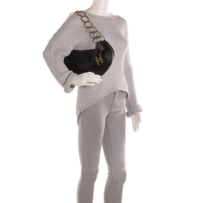 Chanel Lambskin Small Chain Hobo Black 2 of 7