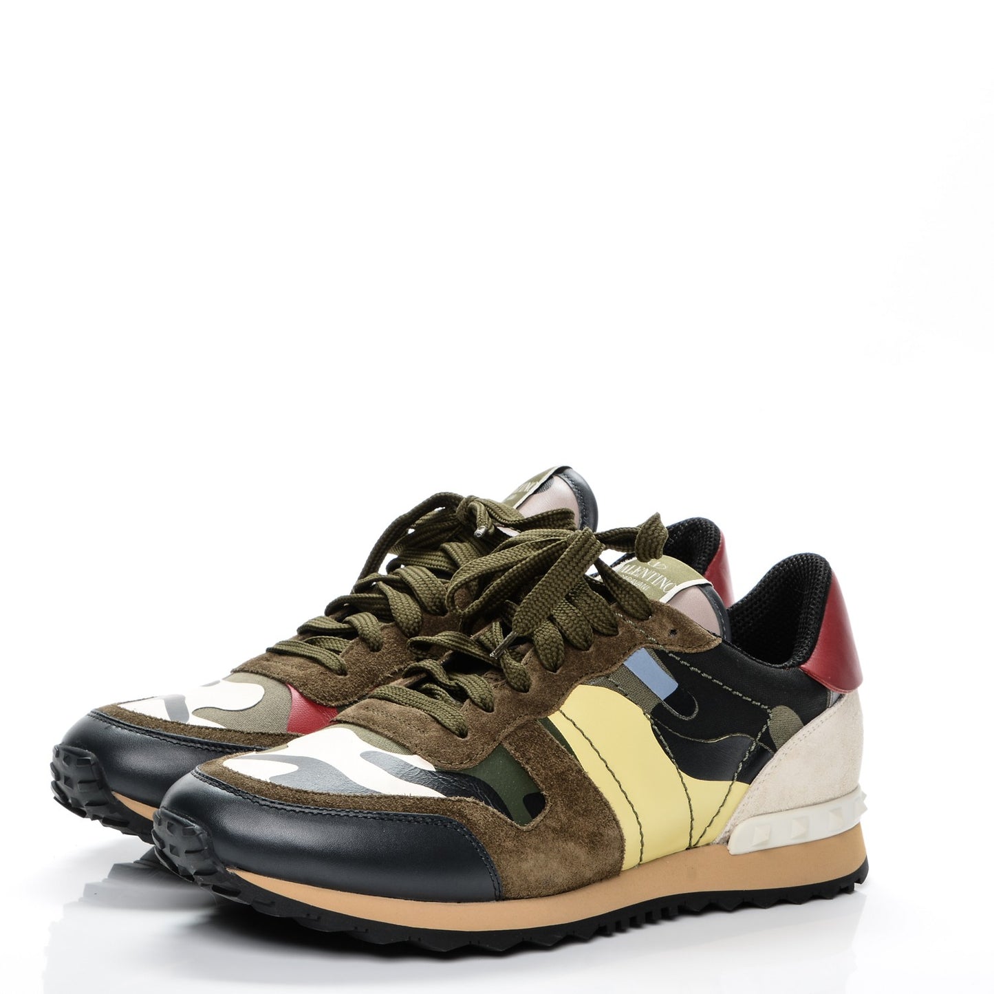Nappa Suede Camouflage Mens Rockrunner Sneakers 41 Multicolor