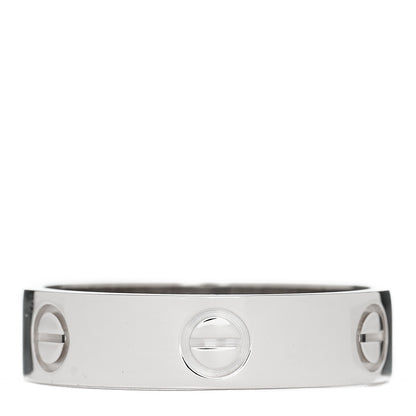 Cartier 18K White Gold 5.5mm LOVE Ring 61 9.5 1 of 6