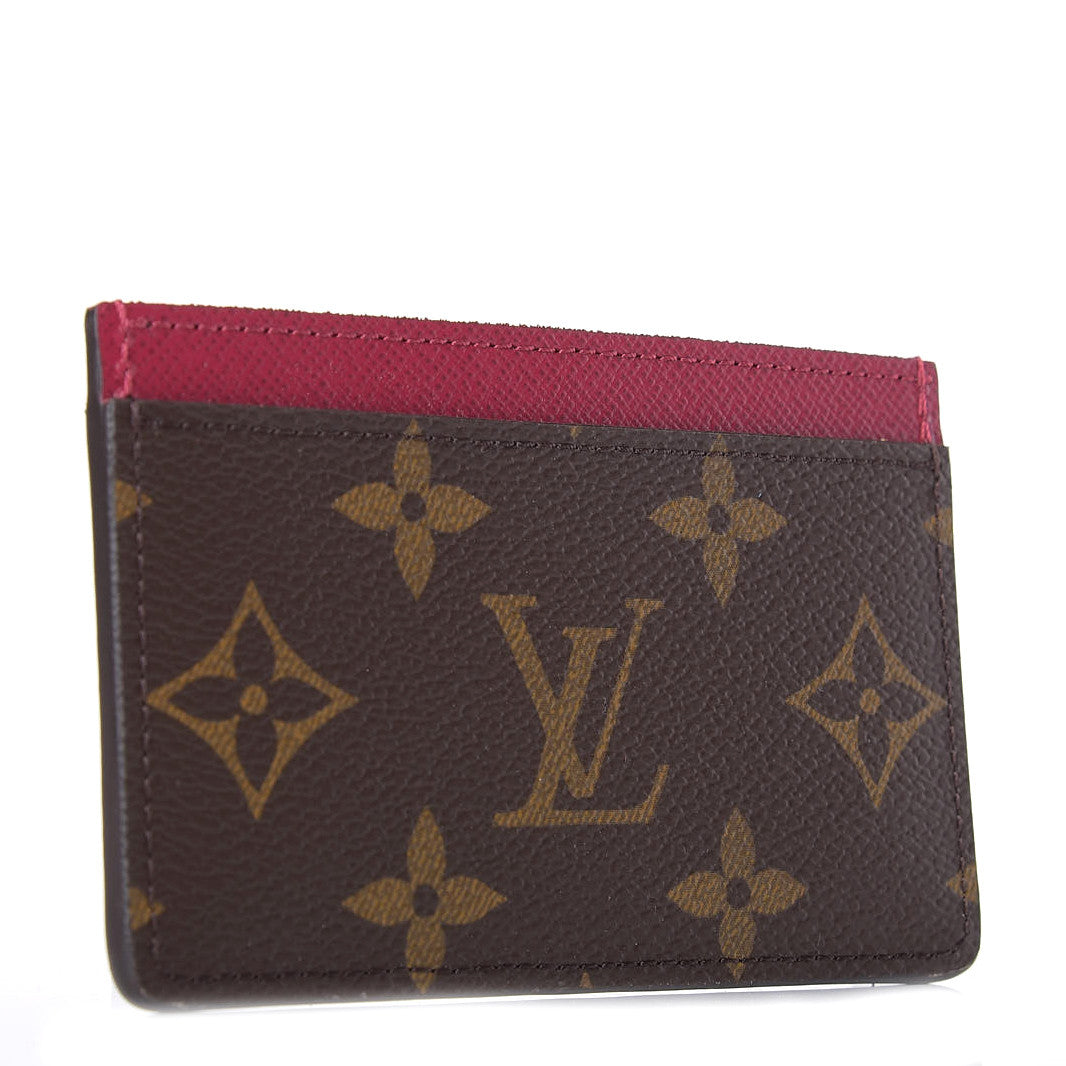 Monogram Card Holder Fuchsia
