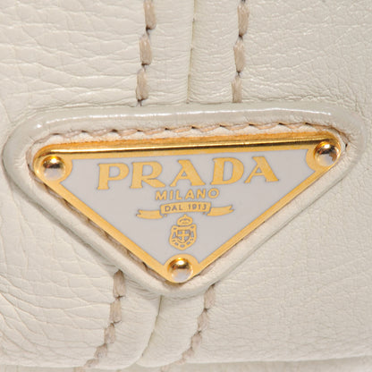 Prada Vitello Daino Sacca Hobo Bianco 5 of 9