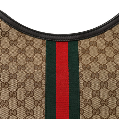Gucci Monogram Calfskin Sherry Line Web Hobo Brown 8 of 10
