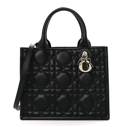 Christian Dior Calfskin Cannage Small Book Tote Black 1 of 11