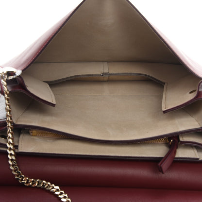 Chloe Calfskin Suede Medium Faye Shoulder Bag Plum Purple 5 of 6