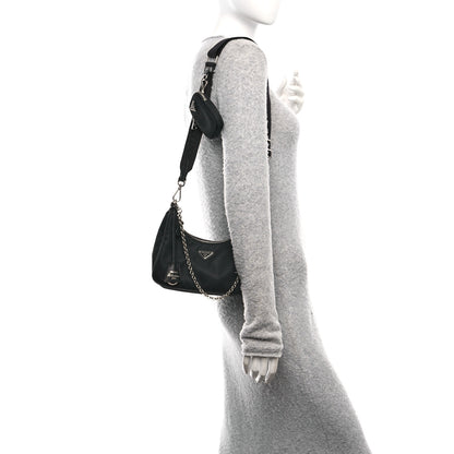 Prada Nylon Re-Edition 2005 Shoulder Bag Black 2 of 11