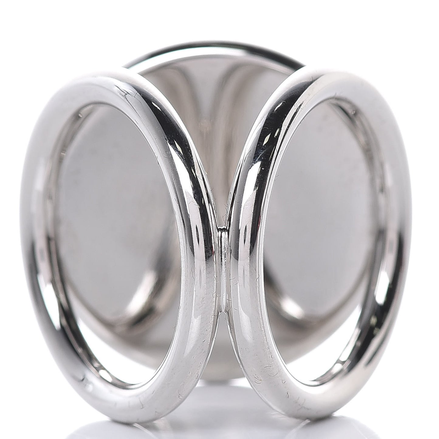 Palladium Trio Rosace Gravee Scarf Ring
