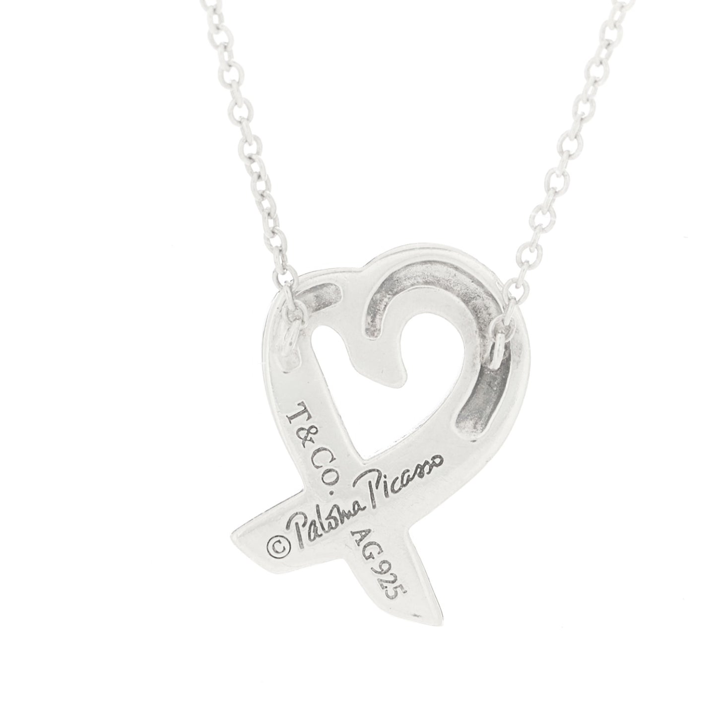 Sterling Silver Paloma Picasso Loving Heart Pendant Necklace