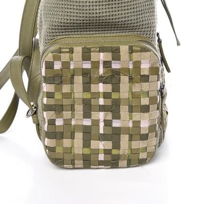 Chanel Tweed Canvas Cuba Pocket Backpack Khaki 11 of 12