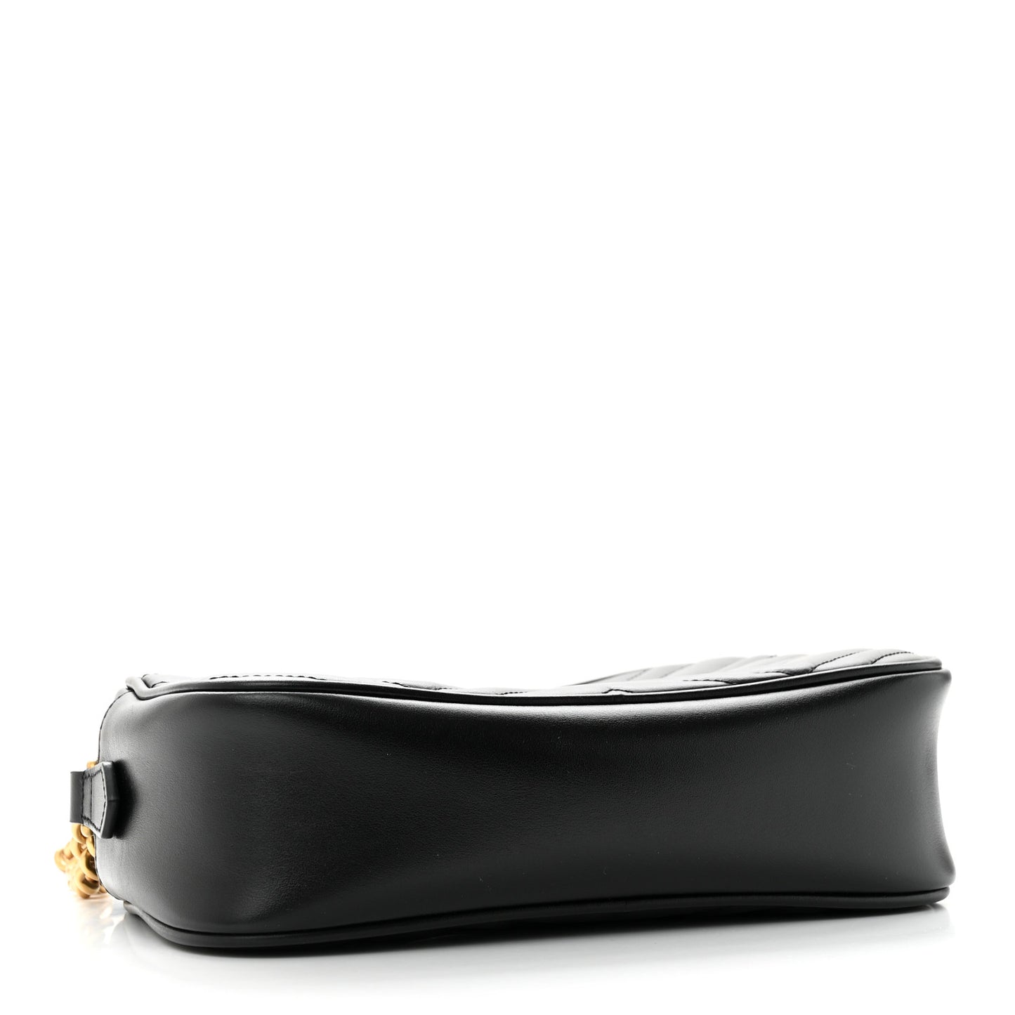 Calfskin Matelasse Small GG Marmont Chain Shoulder Bag Black