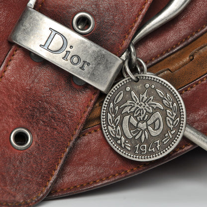 Christian Dior Calfskin Medium Gaucho Double Saddle Bag Red 15 of 28