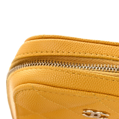Chanel Caviar Quilted Phone Holder Wallet On Chain WOC Yellow 12 of 12