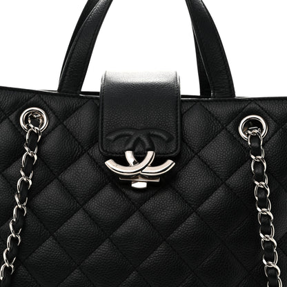 Chanel Caviar Quilted Small CC Box Shopping Tote Black 8 of 15