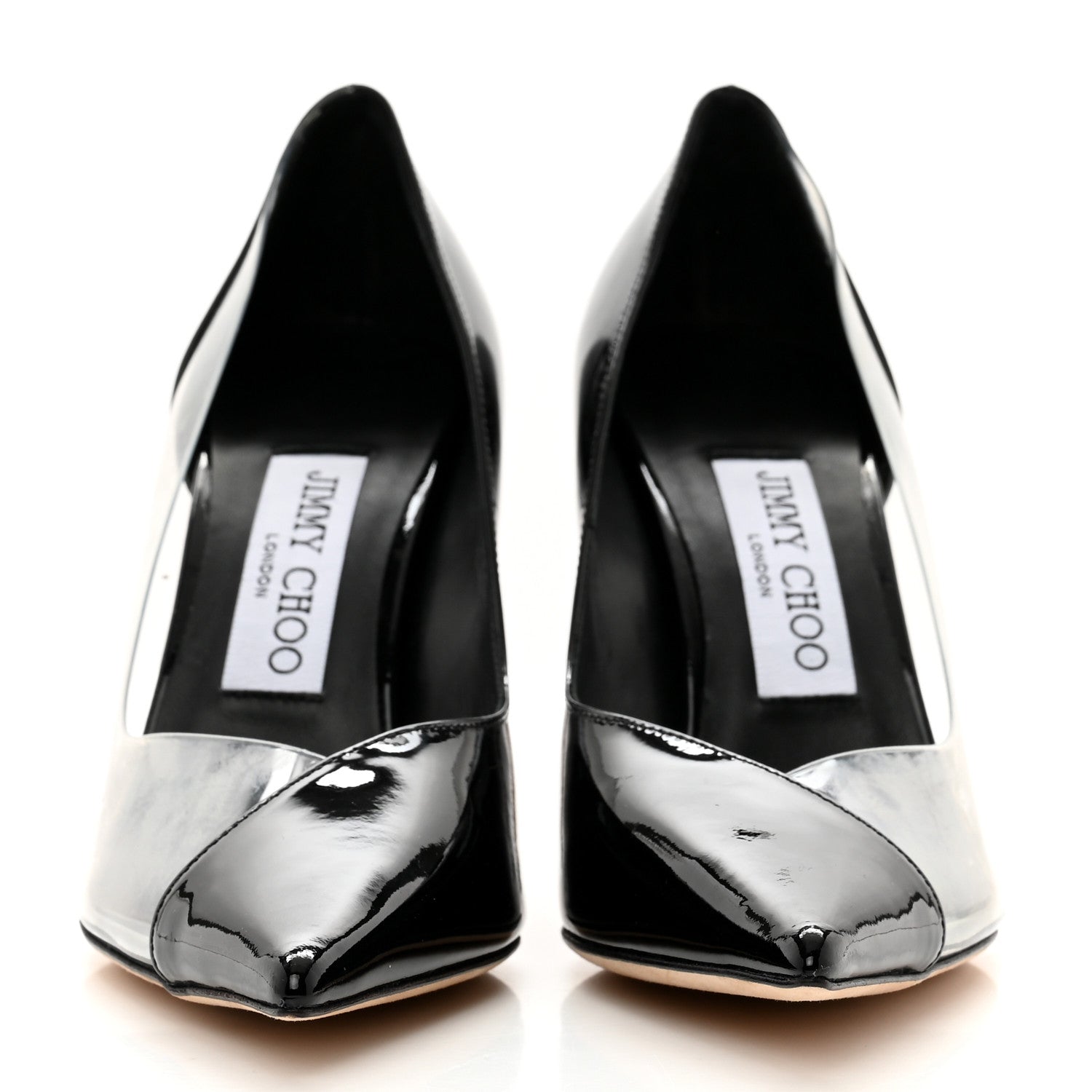 Jimmy Choo Patent Iridescent Plexi Cass 95 Pumps 35 Black 2 of 7
