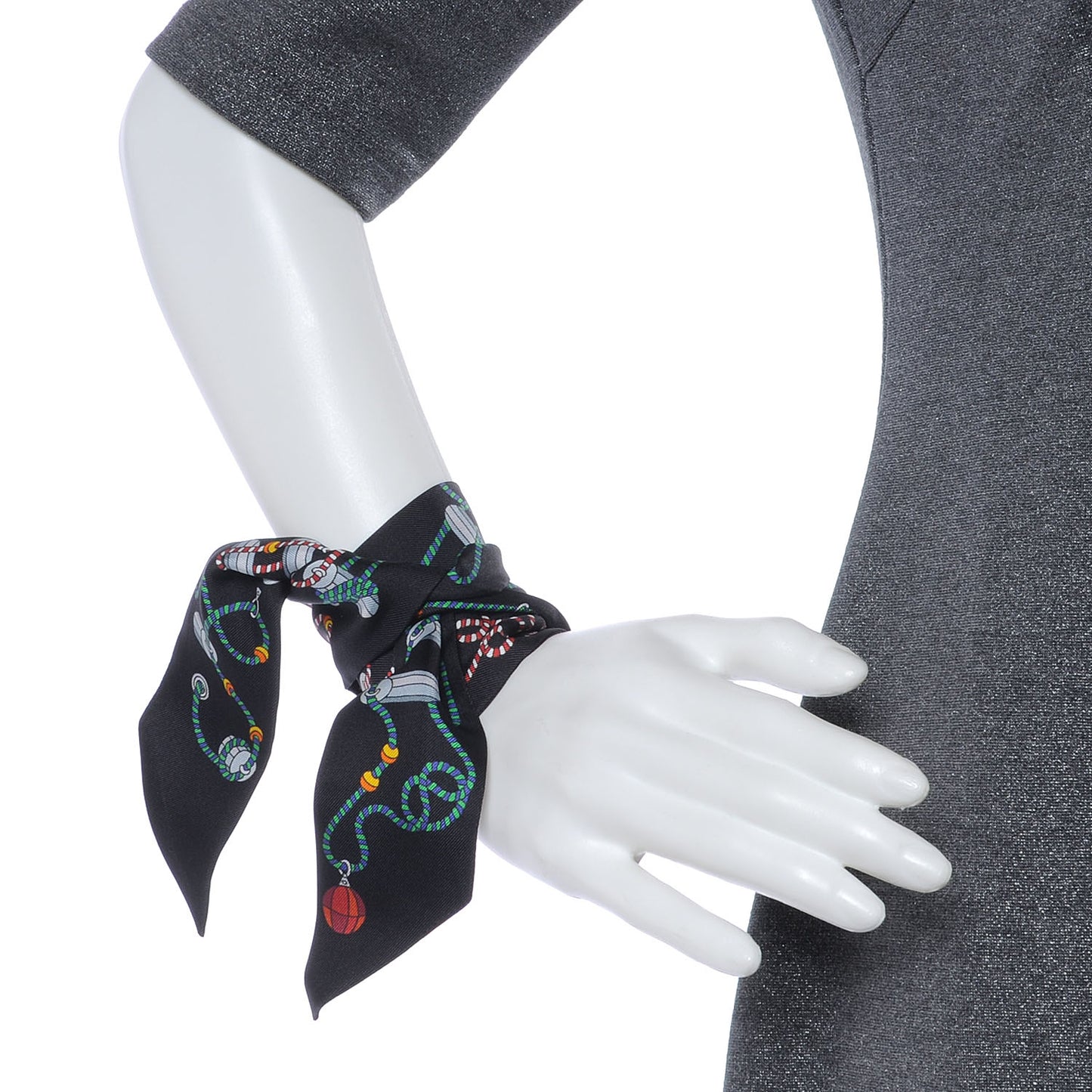 Silk Cordages Twilly Scarf Black