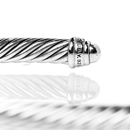 David Yurman Sterling Silver Diamond 5mm Cable Classics Dome Bracelet 4 of 4