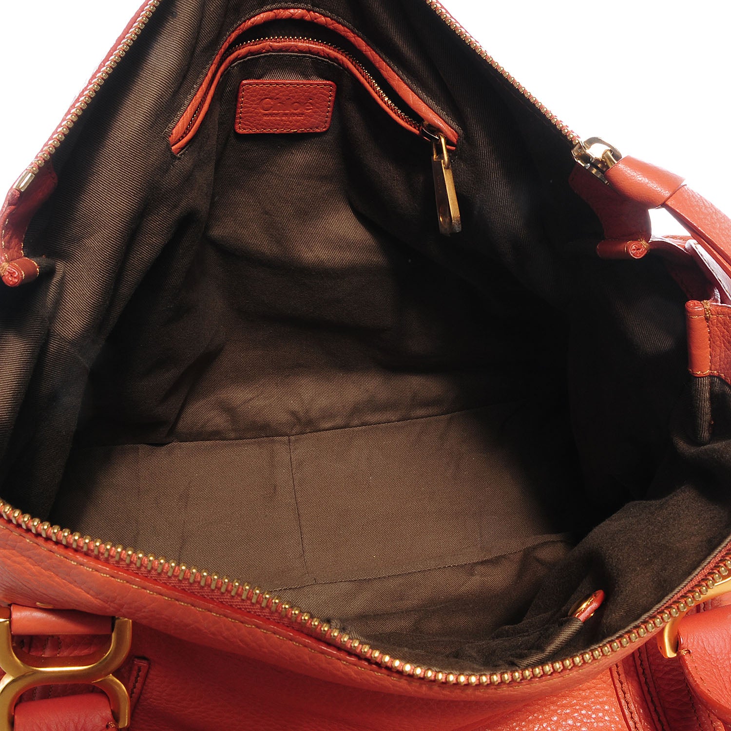 Chloe Calfskin Large Marcie Satchel Red Bush 6 of 10