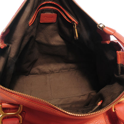 Chloe Calfskin Large Marcie Satchel Red Bush 6 of 10
