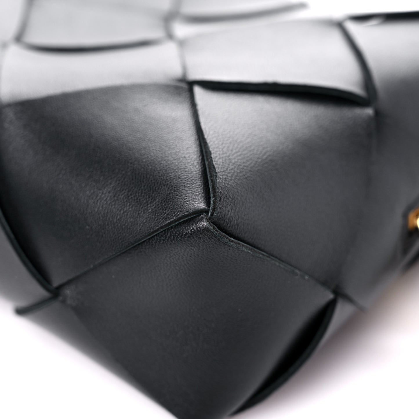 Lambskin Intreccio Small Cassette Camera Bag Black