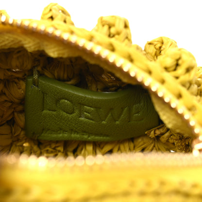 Loewe Raffia Calfskin Paula's Ibiza Lemon Coin Case Yellow 12 of 12